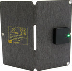 Trag- und faltbares Solar-Ladegerät 7 Watt mit 2 x USB-Ausgang, A und Type-C Der Platzsparende, passt in jede Tasche und ist superleicht.