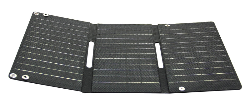 Trag- und faltbares Solar-Ladegerät 10 Watt mit 2 x USB-Ausgang, A und Type-C Leicht, Handlich, Kräftig