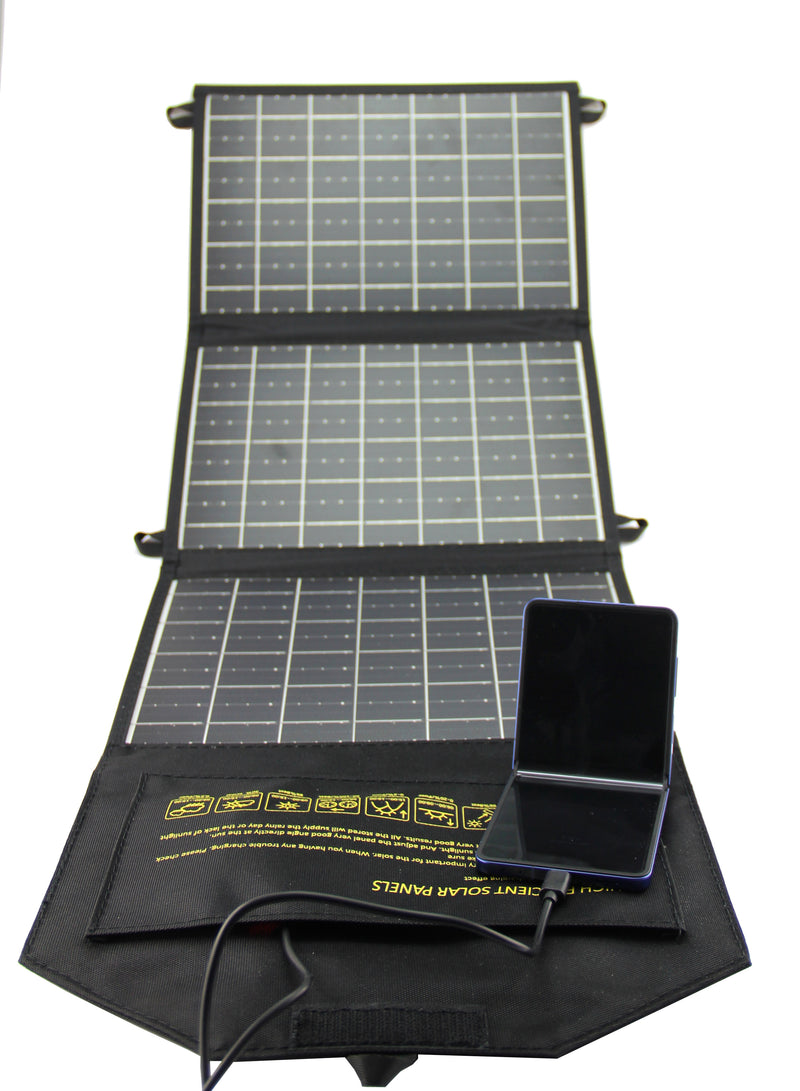 Trag- und faltbares Solar-Ladegerät, 30 Watt, 2 x USB A Extra viel Power! Lädt 2 Geräte gleichzeiting. Schnell und Zuverlässig.