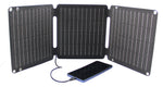 Trag- und faltbares Solar-Ladegerät, 21 Watt mit 2 x USB-Ausgang A und Type-C Große Solarzellen für extra schnelles Laden - lädt jedes Gerät in nur wenigen Stunden wieder auf.